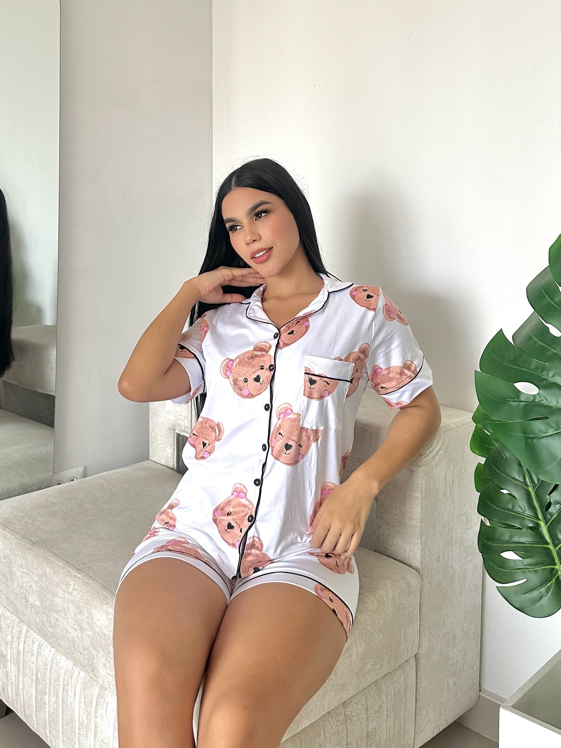 Pijama Referencia Botones Short Referencia Oso