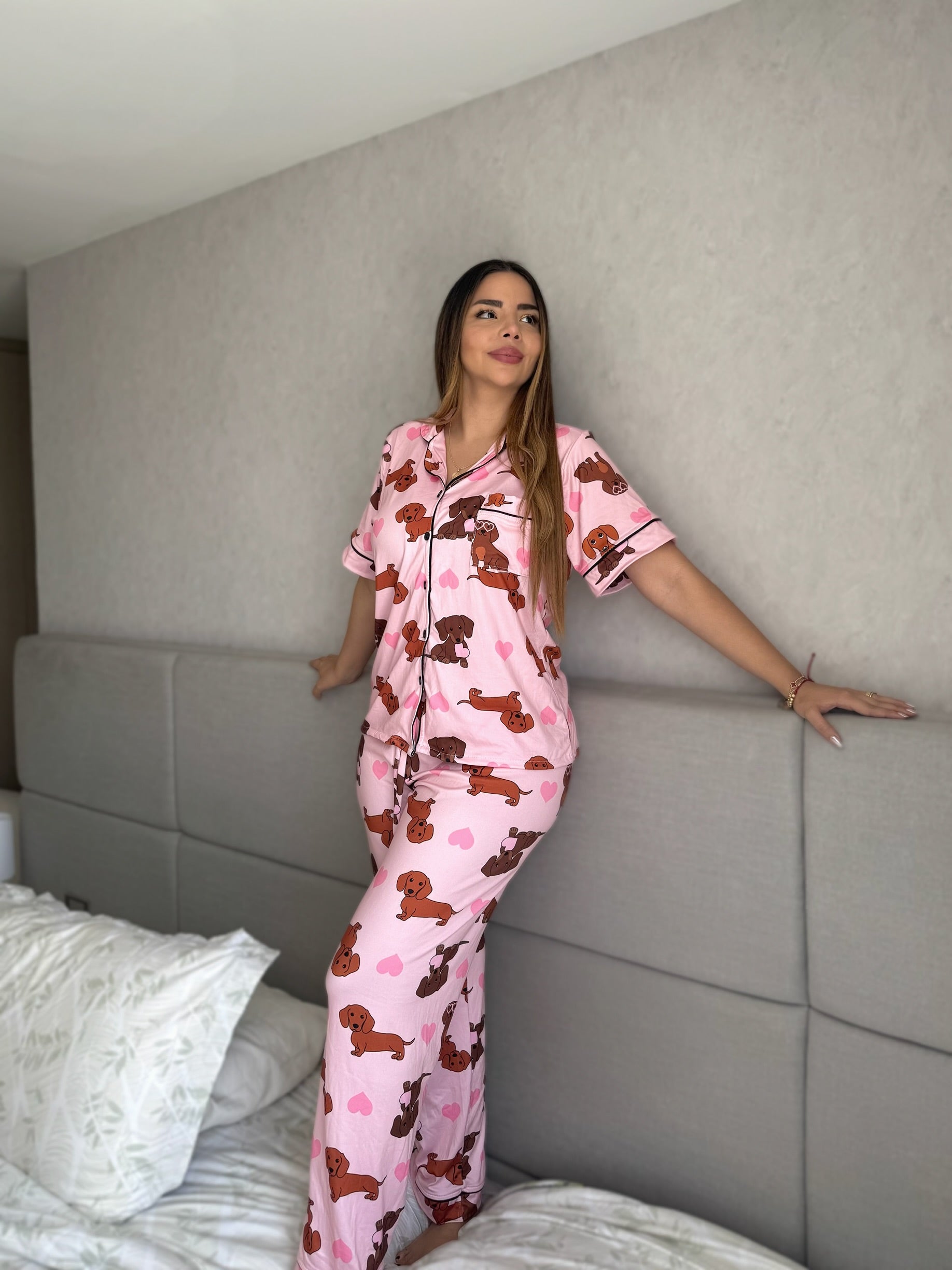 Pijama Referencia Botones Pantalón Referencia Perritos Salchicha