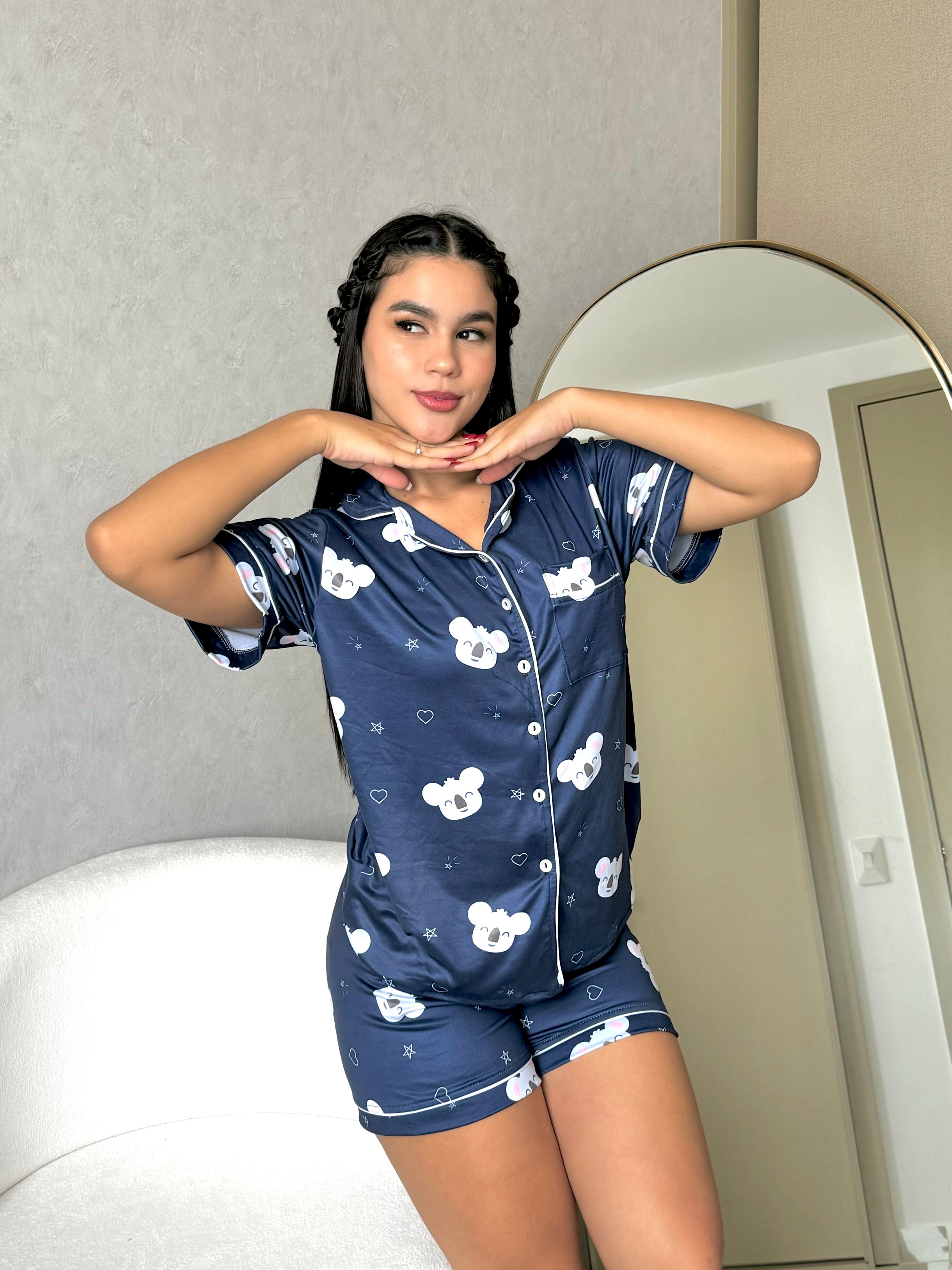 Pijama Referencia Botones Corazones Koala