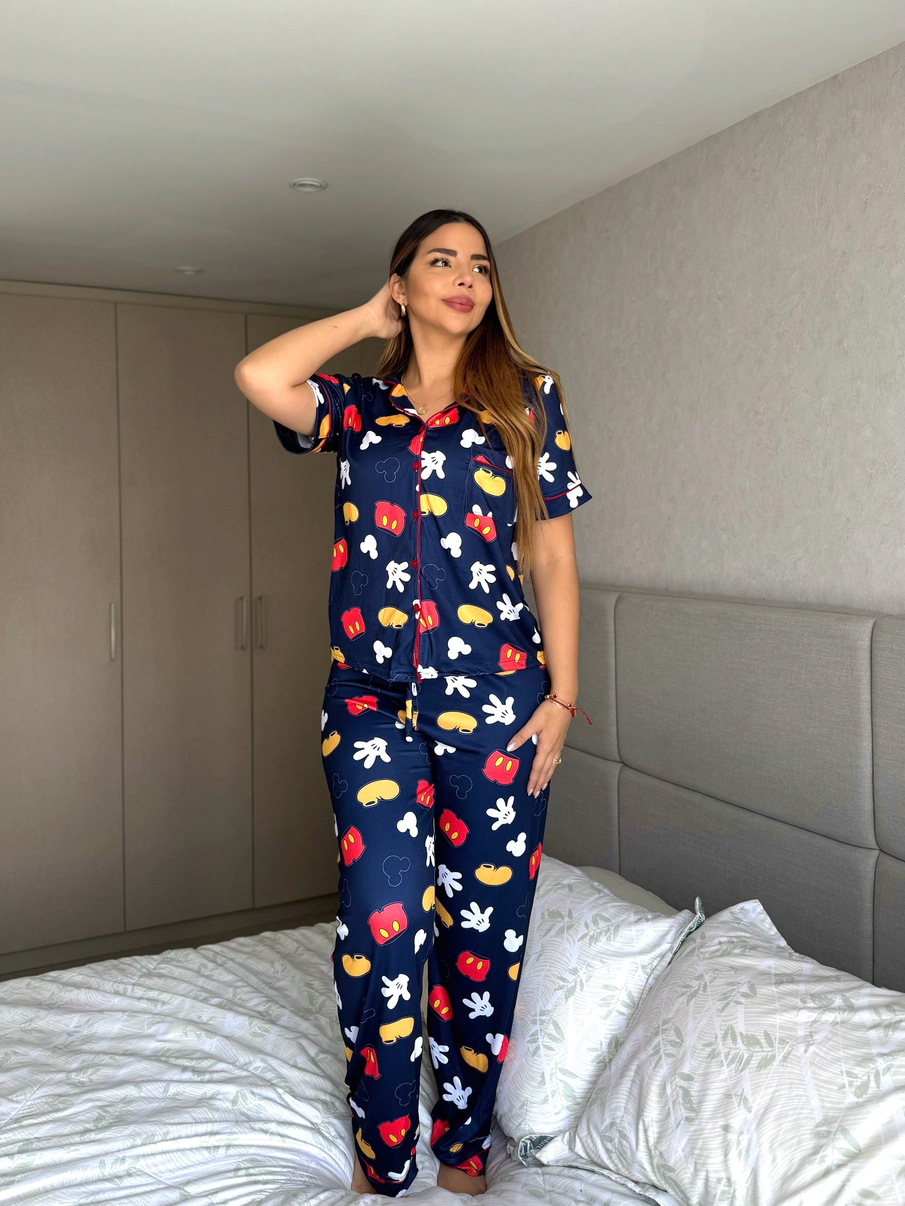 Pijama Referencia Botones Pantalón Referencia Mickey