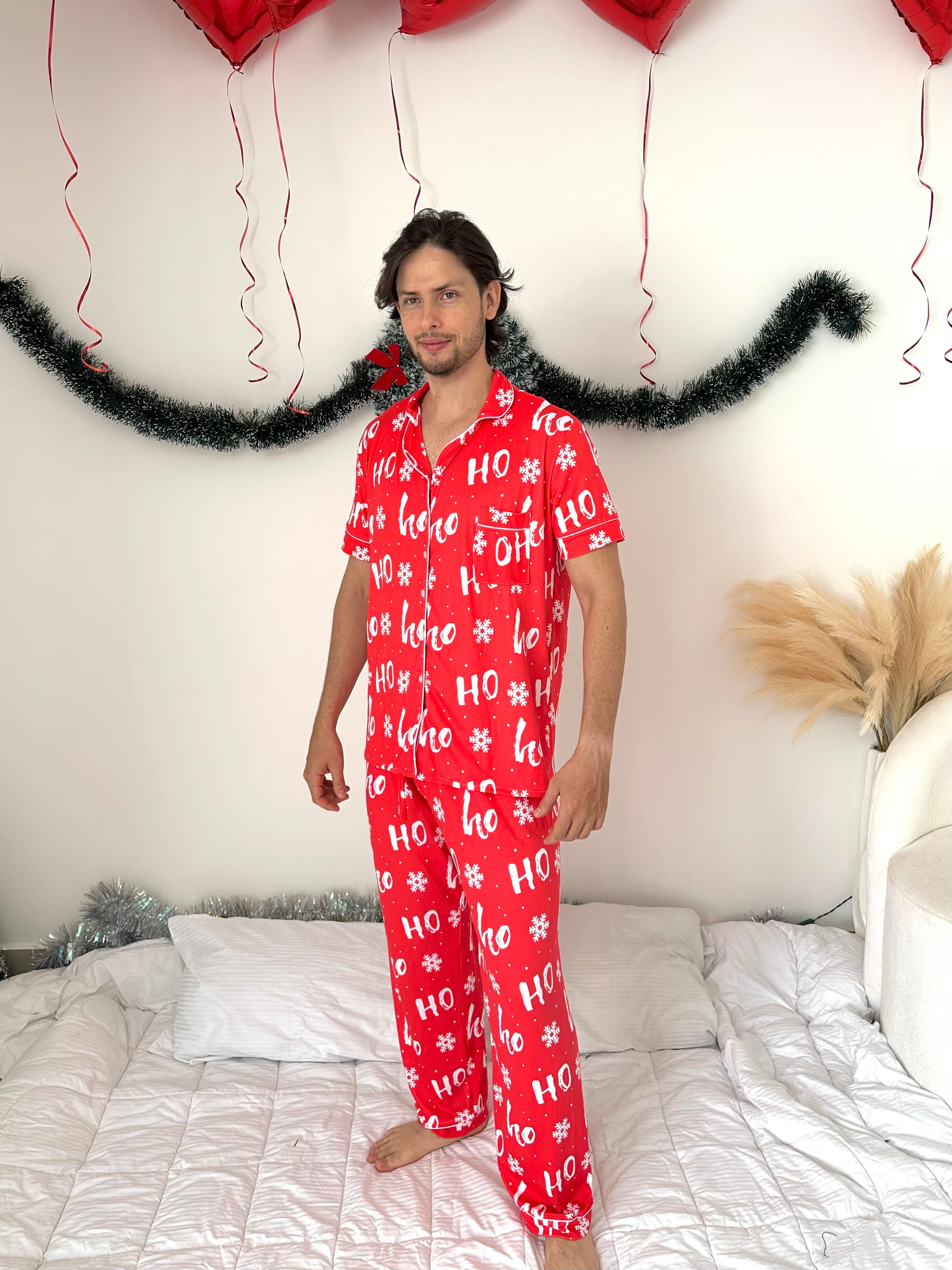Pijama navideña de CABALLERO botones PANTALON referencia Ho-Ho-Ho