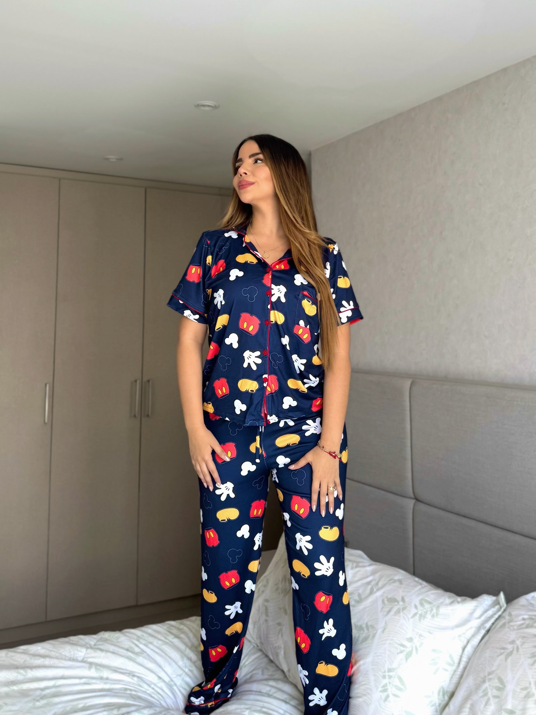 Pijama Referencia Botones Pantalón Referencia Mickey