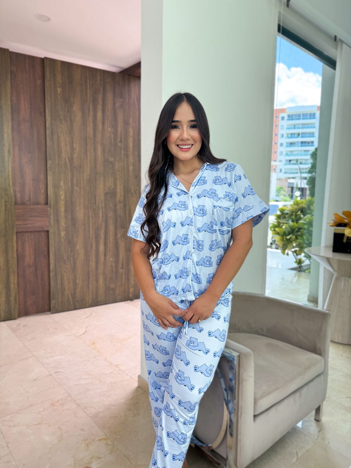 Pijama Botones Pantalón Largo Referencia Osito Gruñón