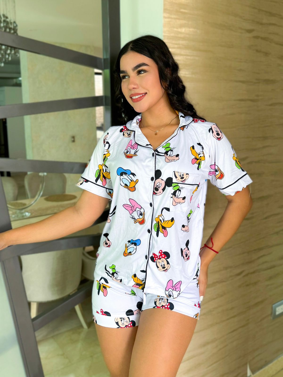 Pijama Referencia Botones Short Referencia Pato Donald