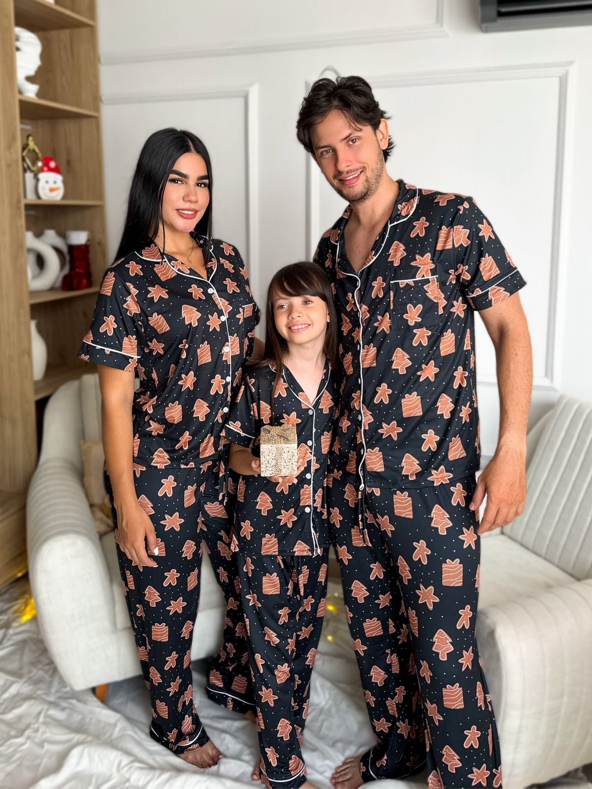 Pijama navideña de CABALLERO botones PANTALON referencia JENJIBRE