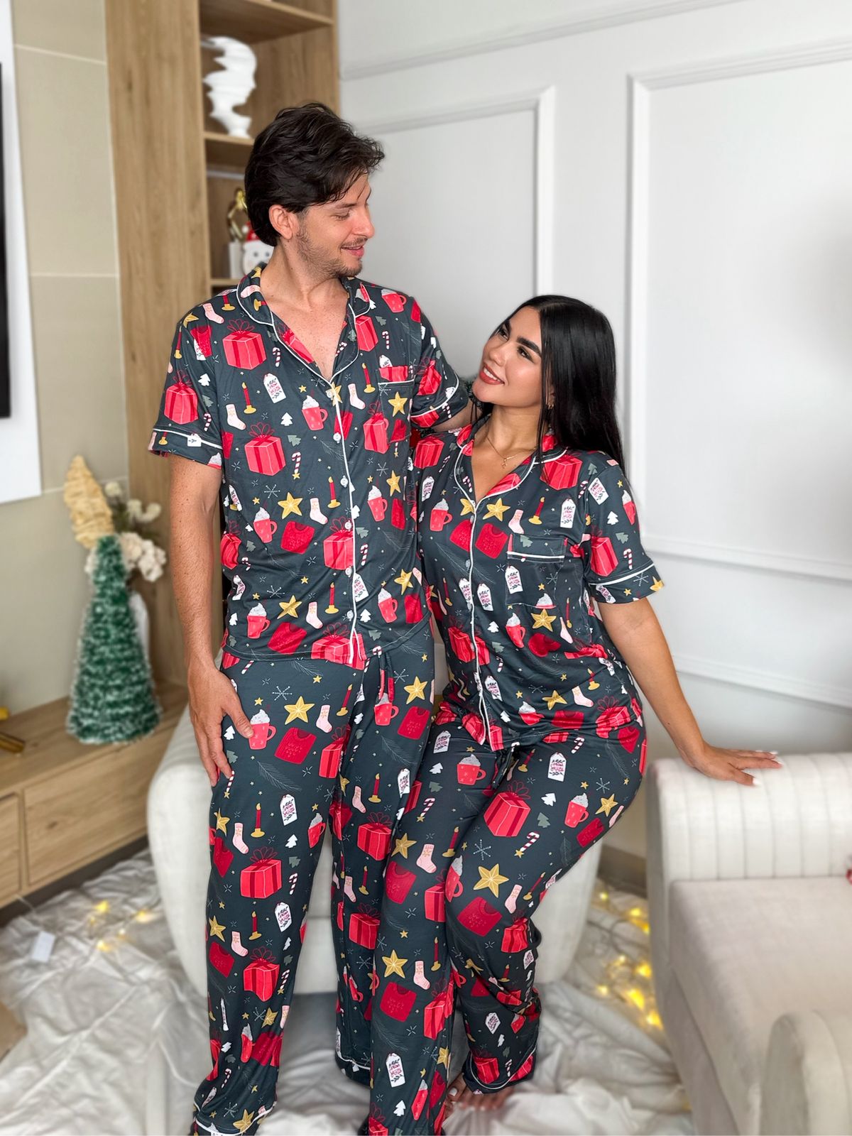 Pijama navideña de CABALLERO botones PANTALON referencia REGALOS