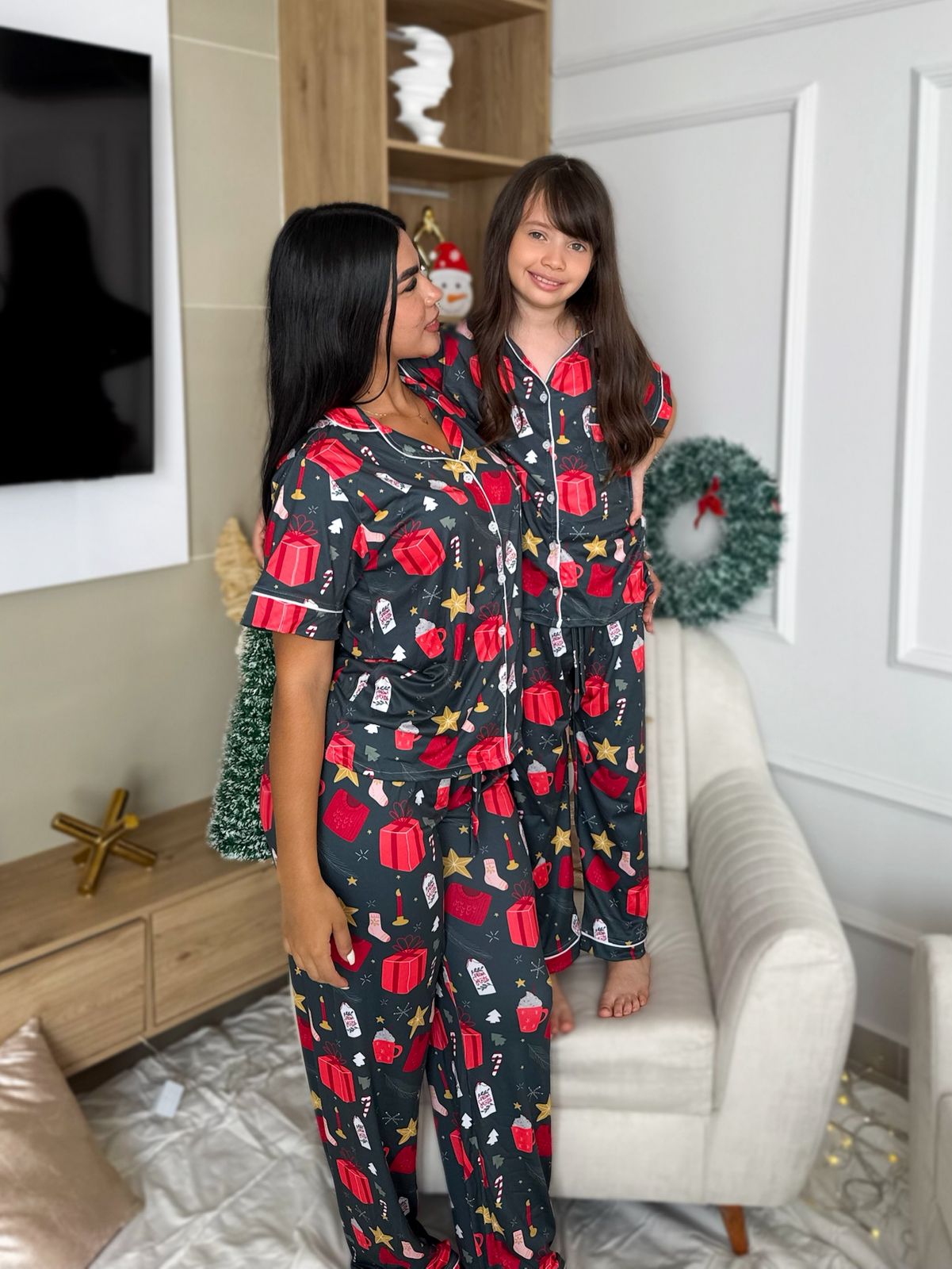 Pijama navideña de NIÑA botones PANTALON referencia REGALOS