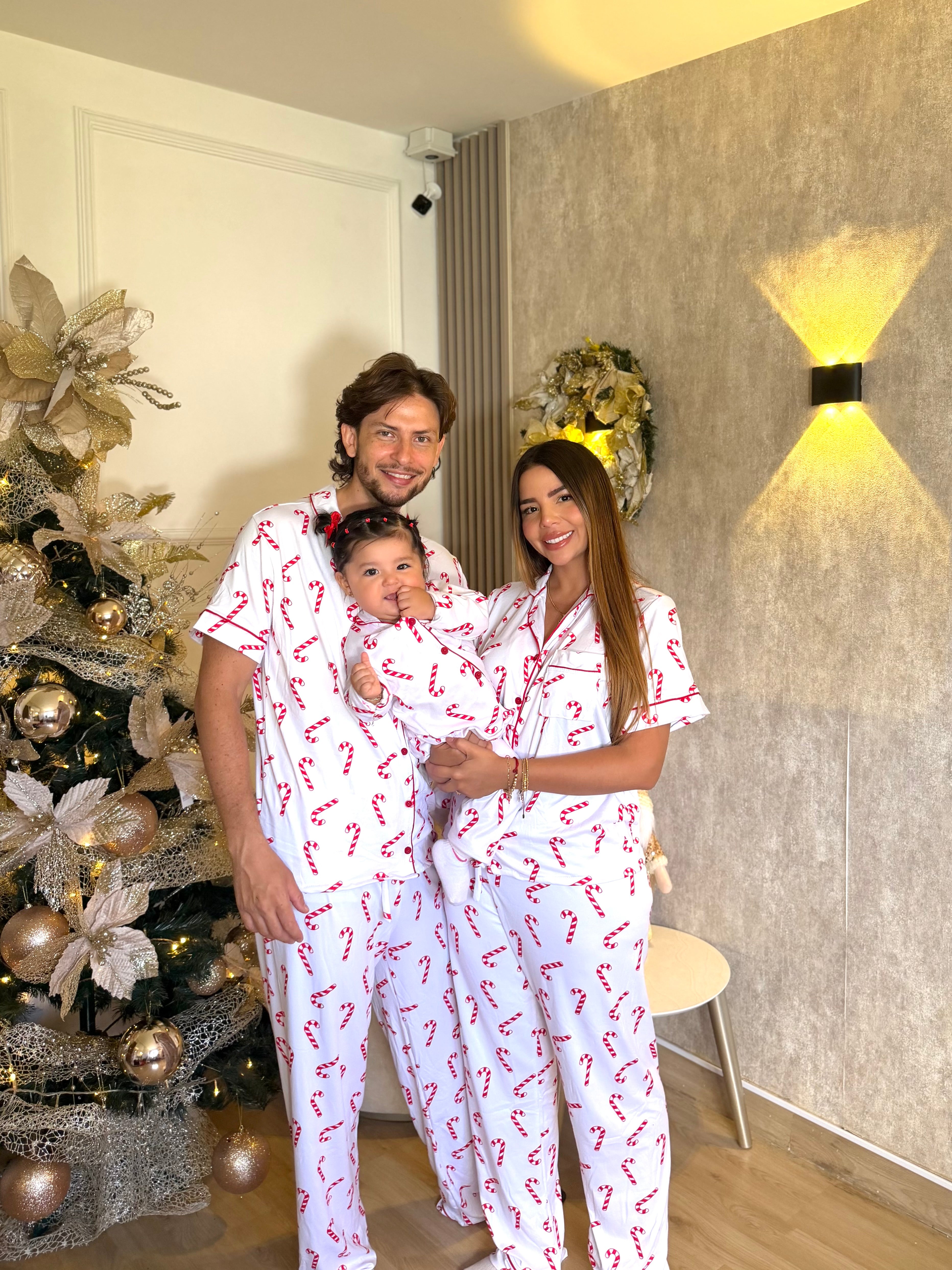 Pijama Navideña de Niños botones PANTALON referencia Bastones