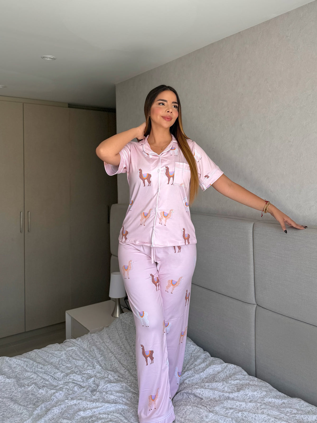Pijama  Botones Pantalón Referencia Alpaca