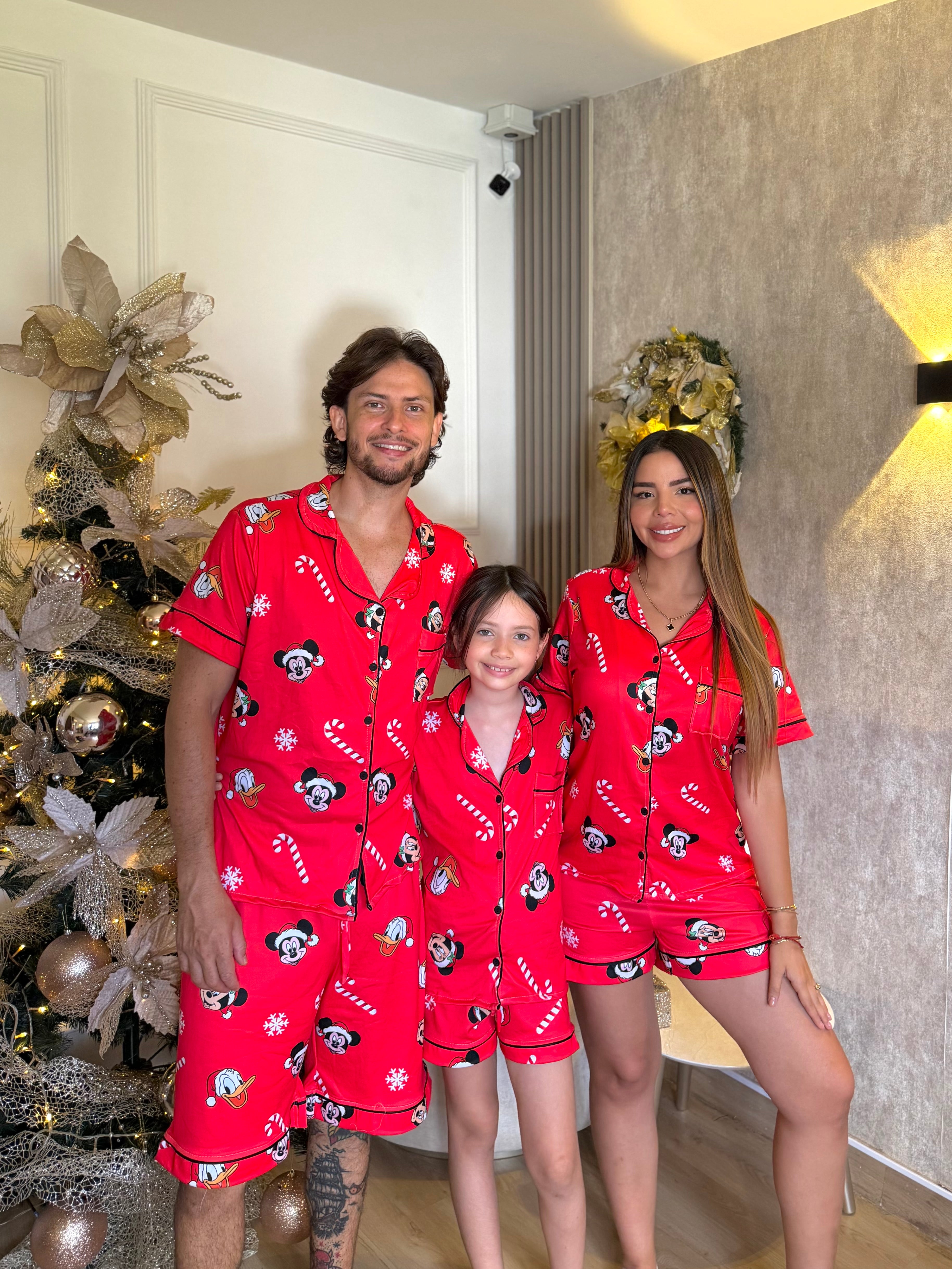Pijama Navideña de Niños botones Short referencia Mickey