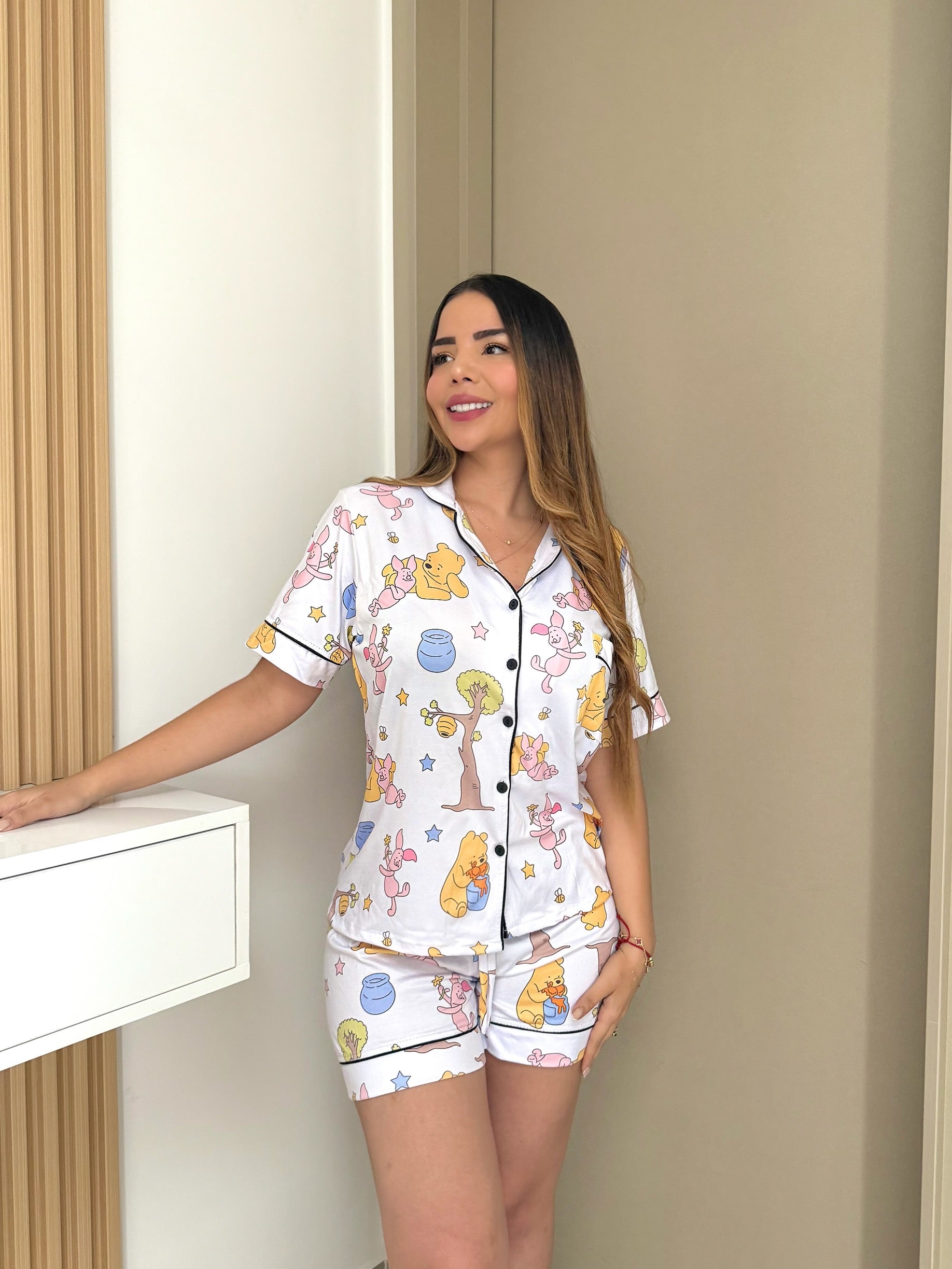Pijama Referencia Botones Short Referencia Winnie