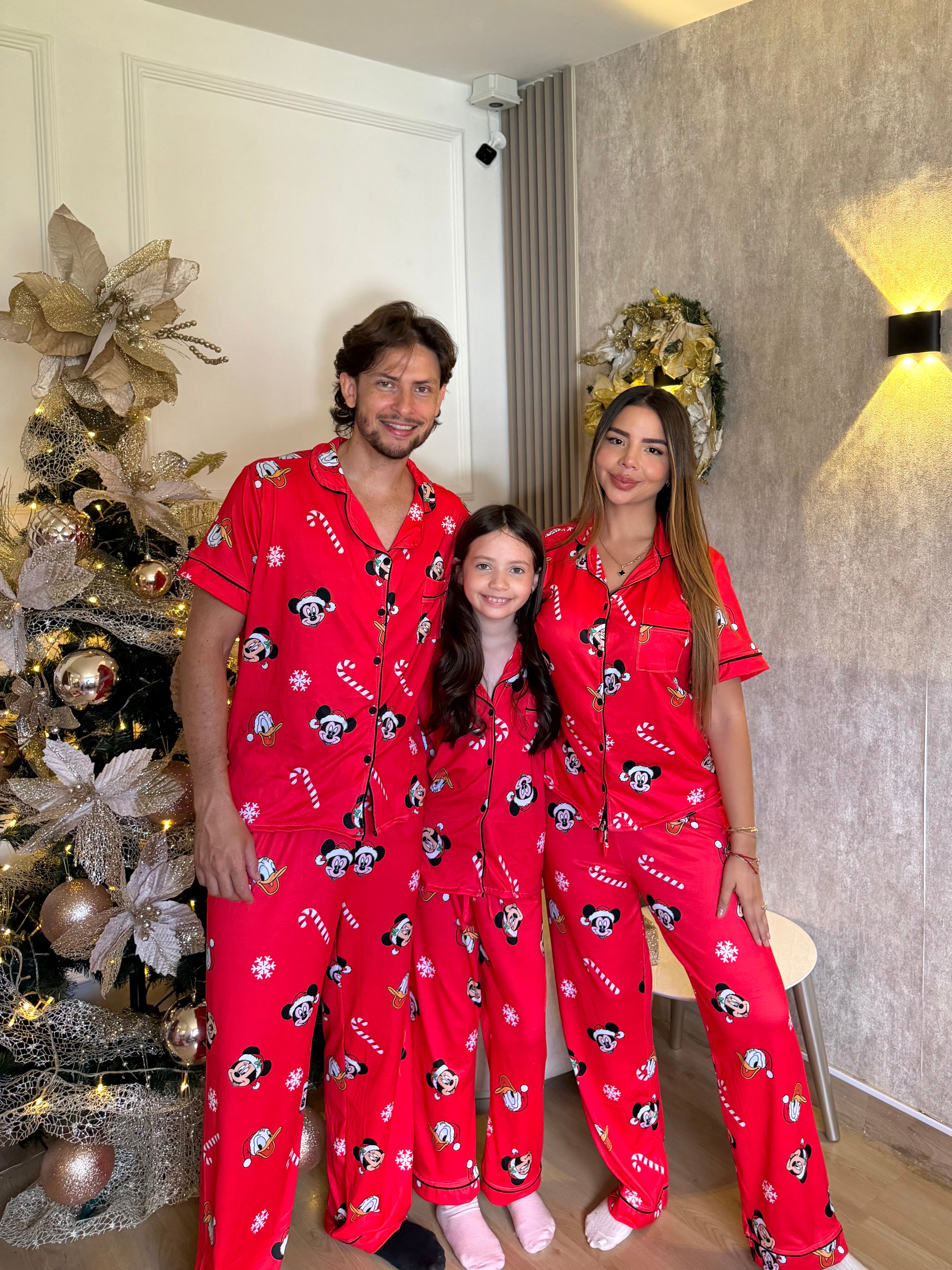 Pijama Navideña de Niños botones Pantalón  referencia Mickey