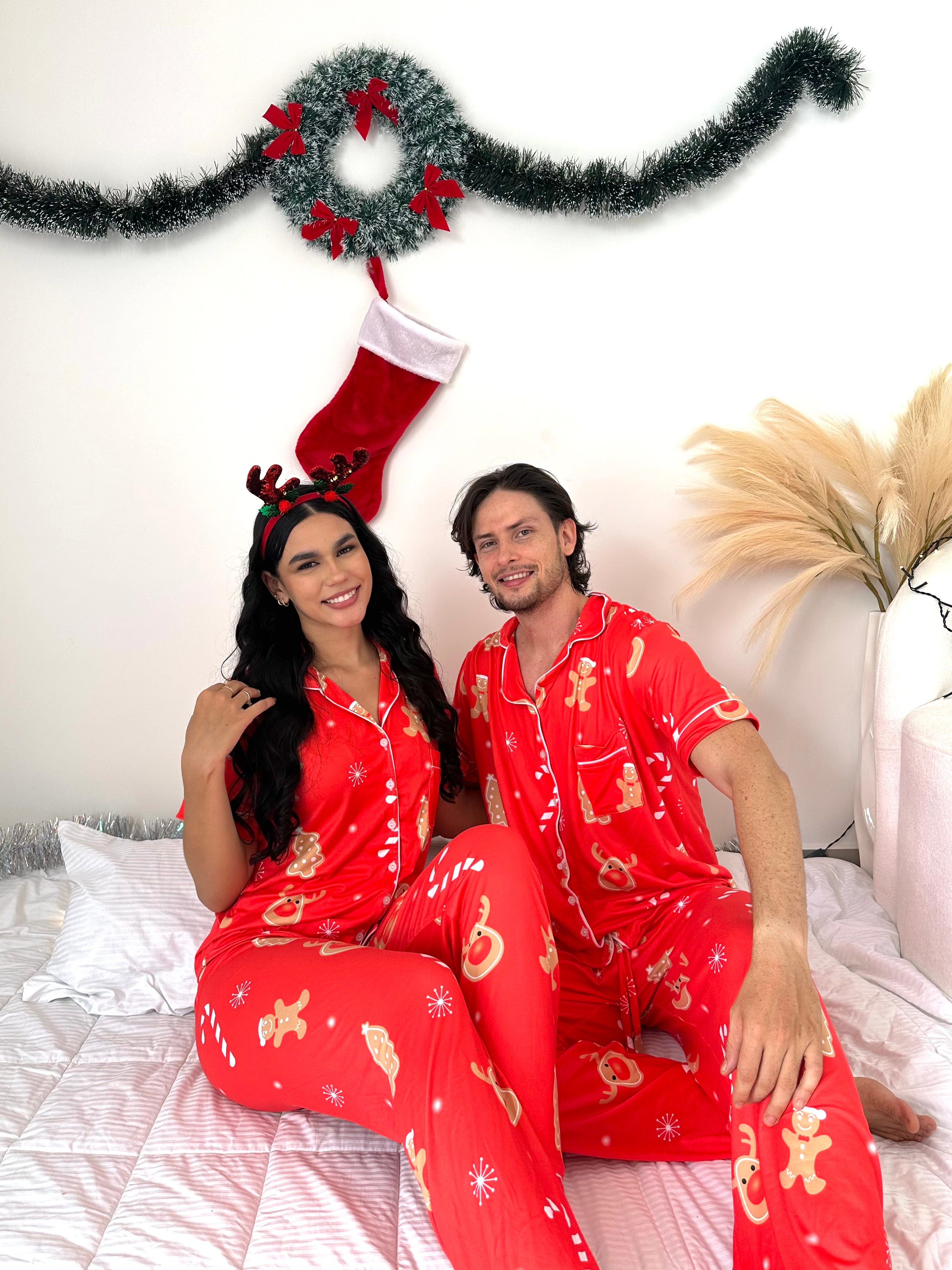 Pijama navideña de NIÑA botones PANTALON referencia BASTÓN