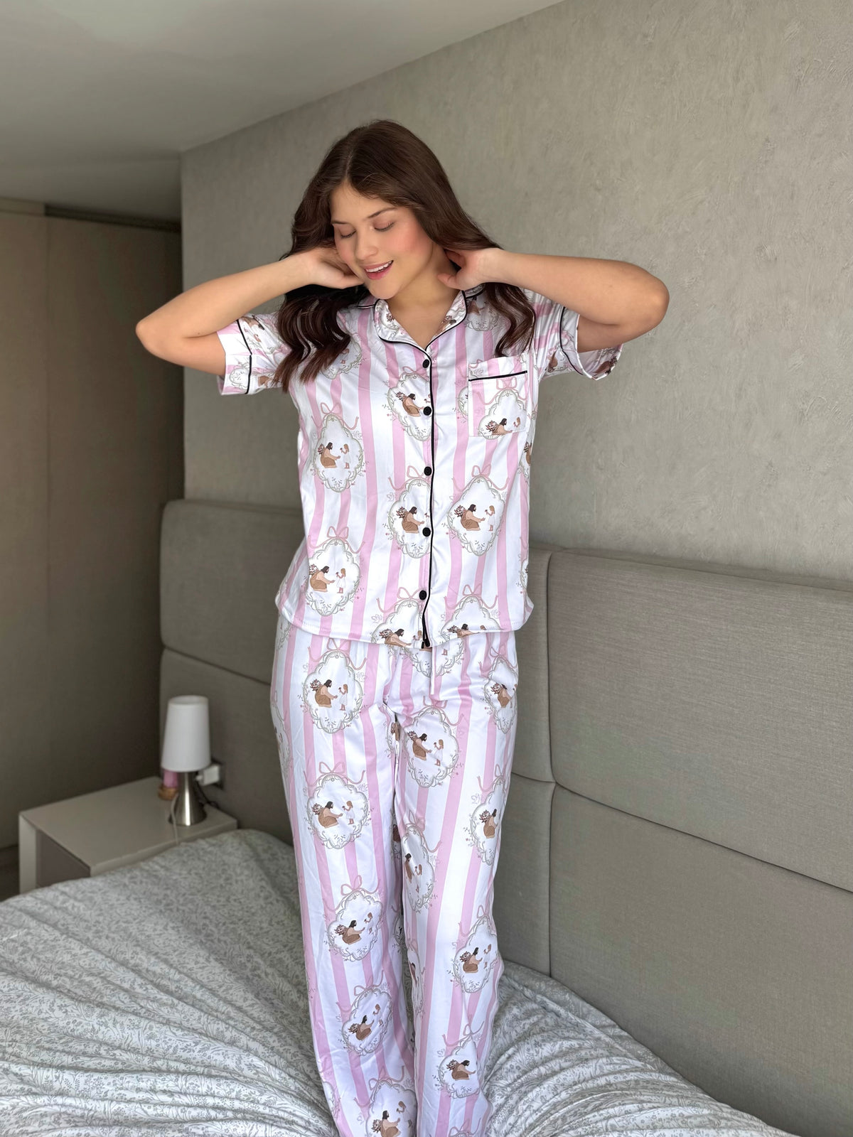 Pijama Botones Pantalón Referencia Celestial