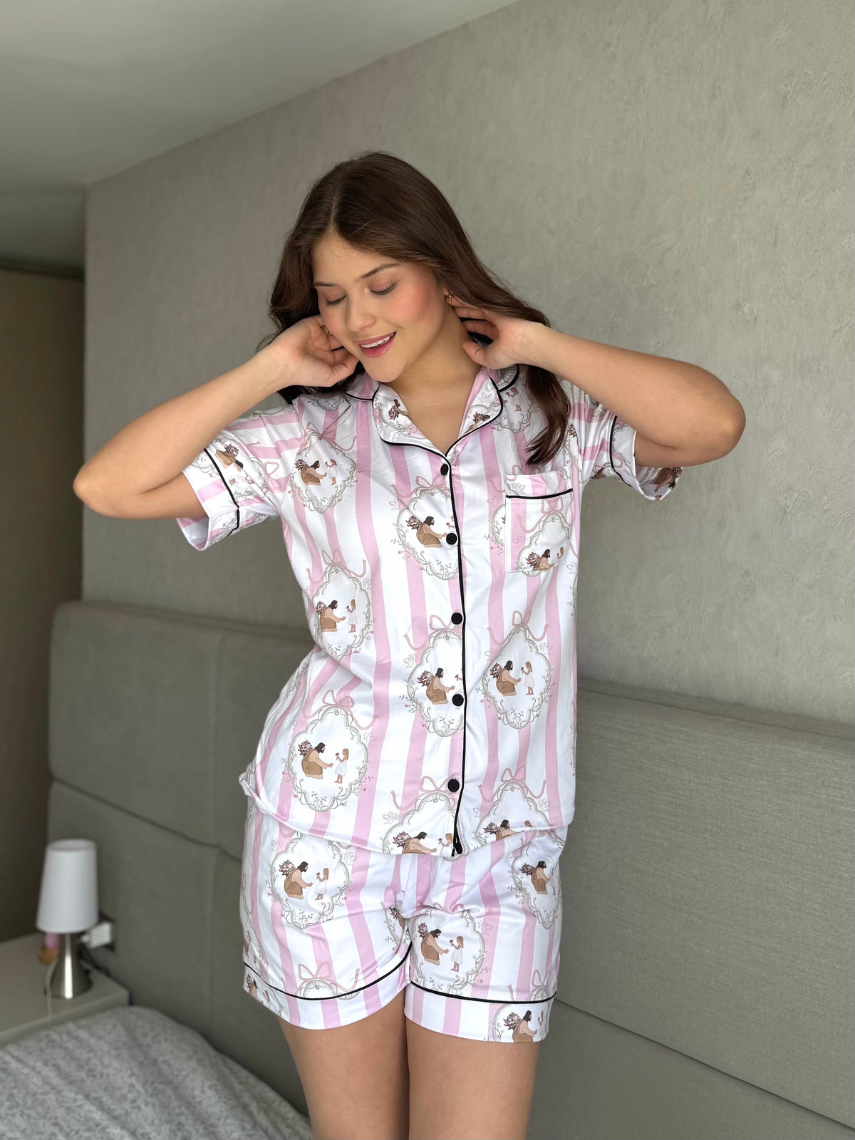 Pijama Botones Short Referencia Celestial