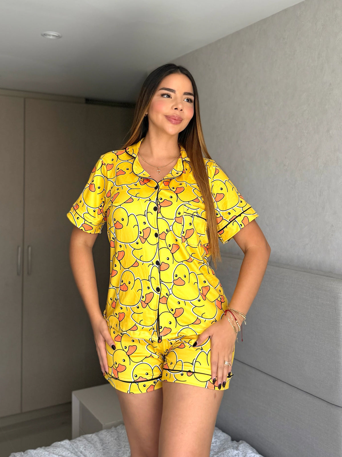 Pijama Referencia Botones Short Patito