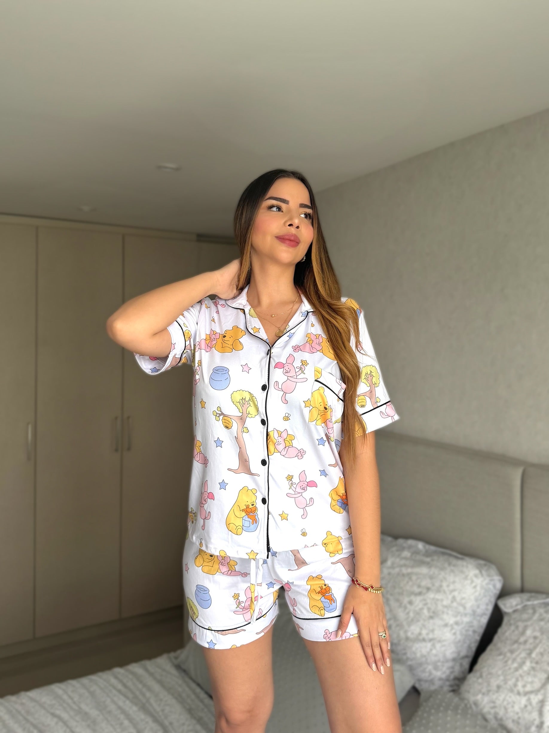 Pijama Referencia Botones Short Referencia Winnie