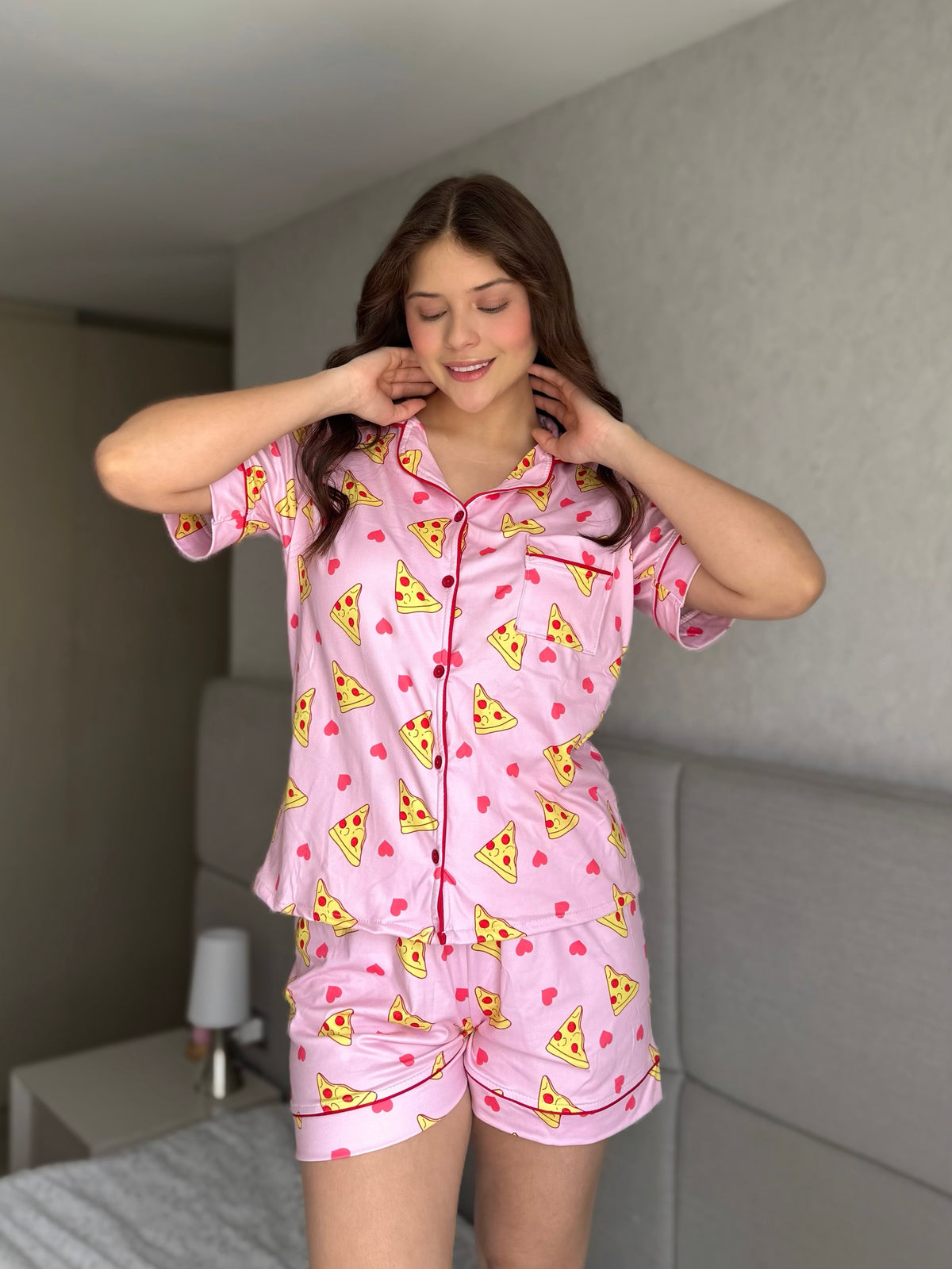 Pijama Botones Short Referencia Pizza