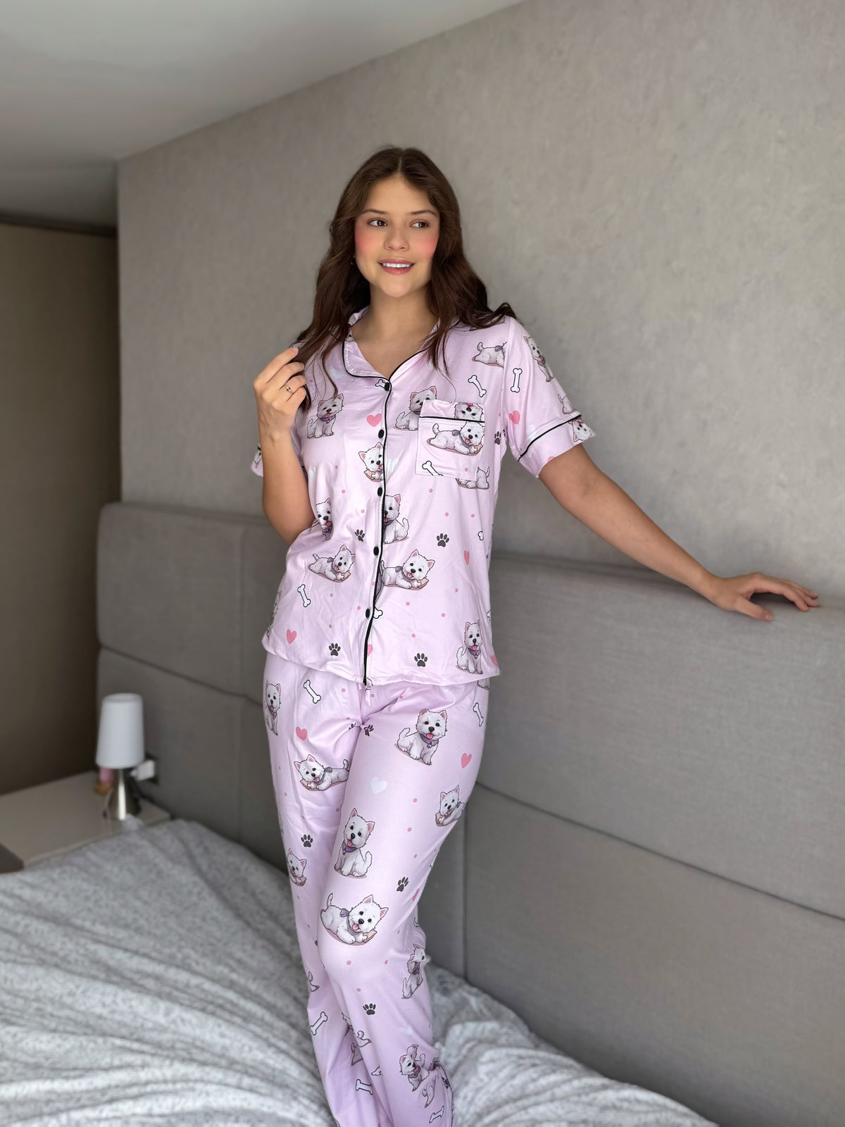 Pijama Botones Pantalón Referencia Perrito