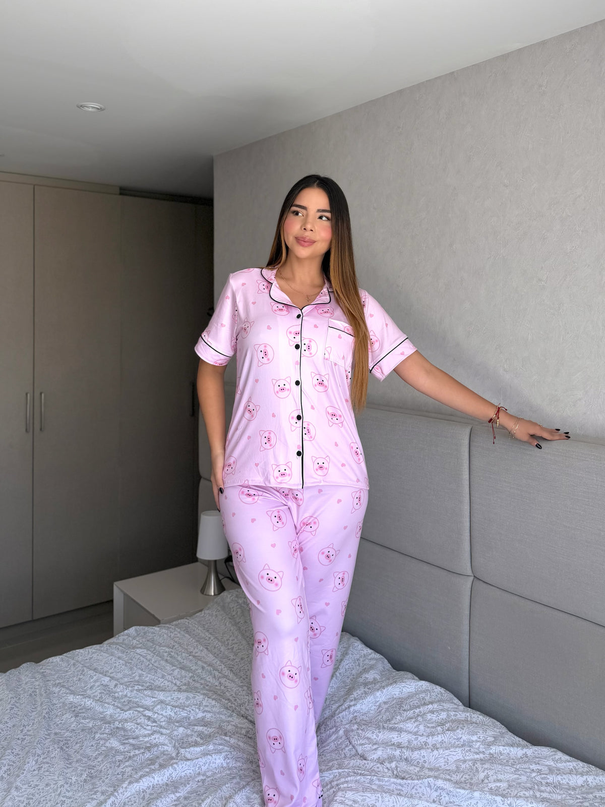 Pijama Botones Pantalón Referencia Cerdito
