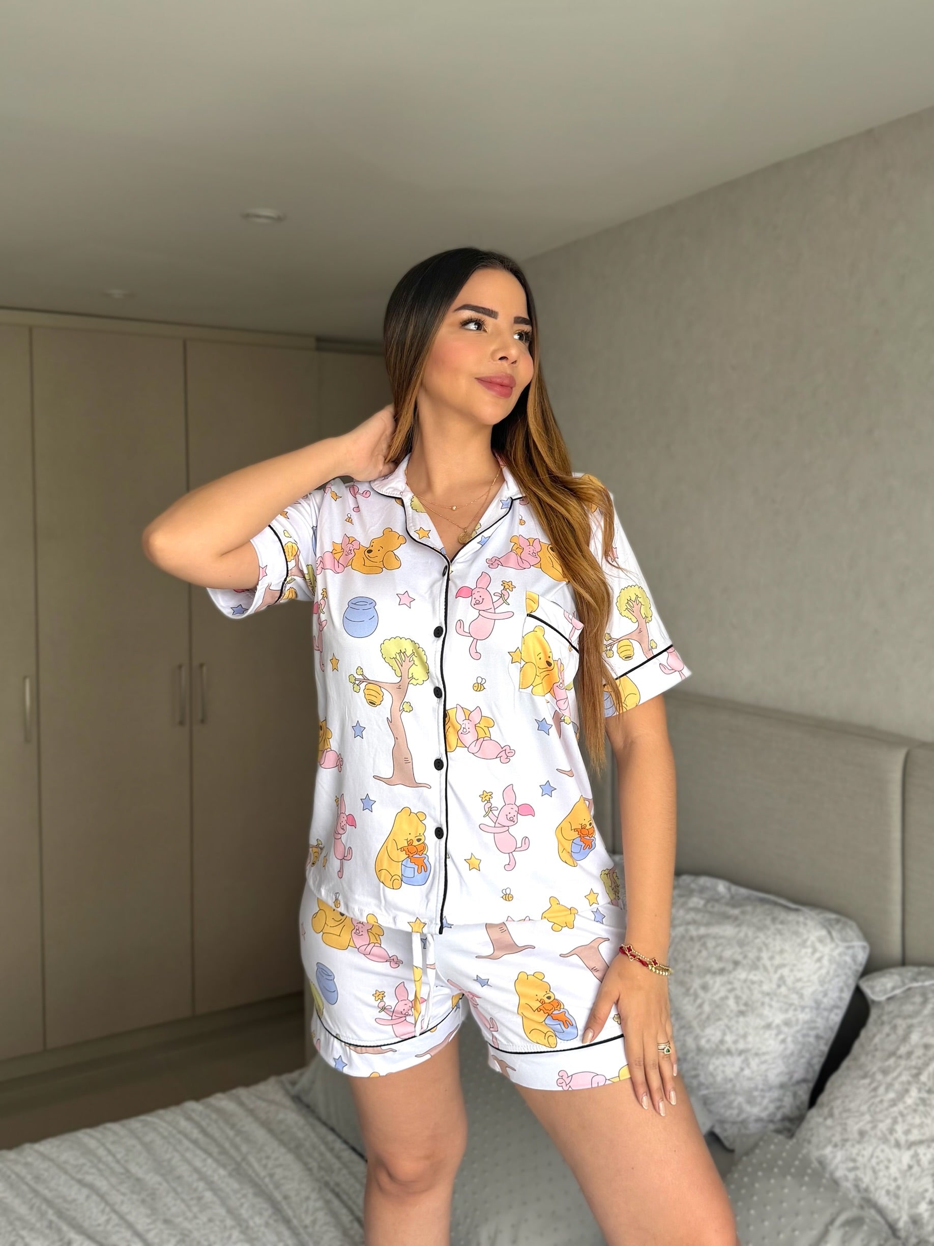 Pijama Referencia Botones Short Referencia Winnie