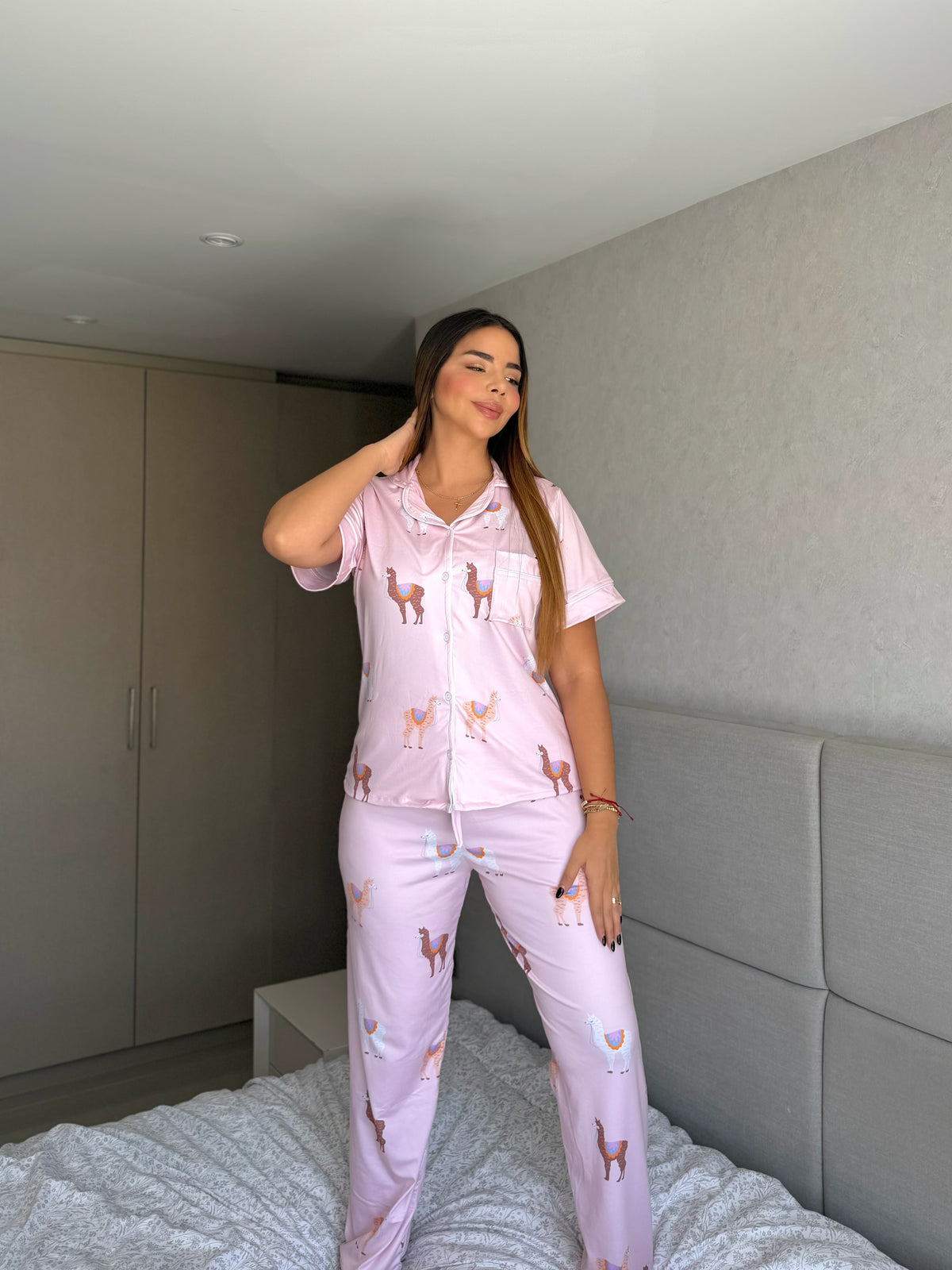 Pijama  Botones Pantalón Referencia Alpaca