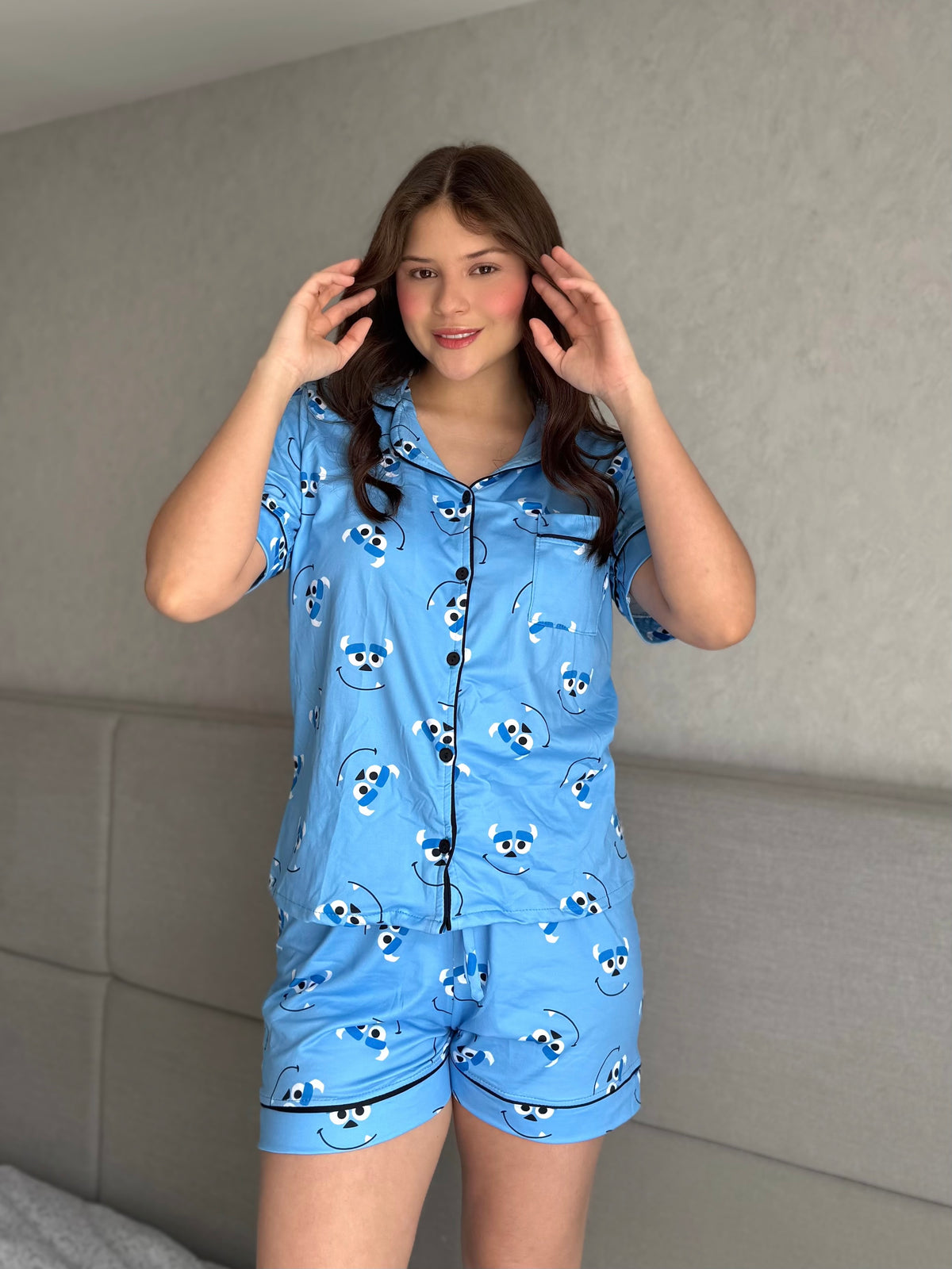 Pijama Botones Short Referencia Monster