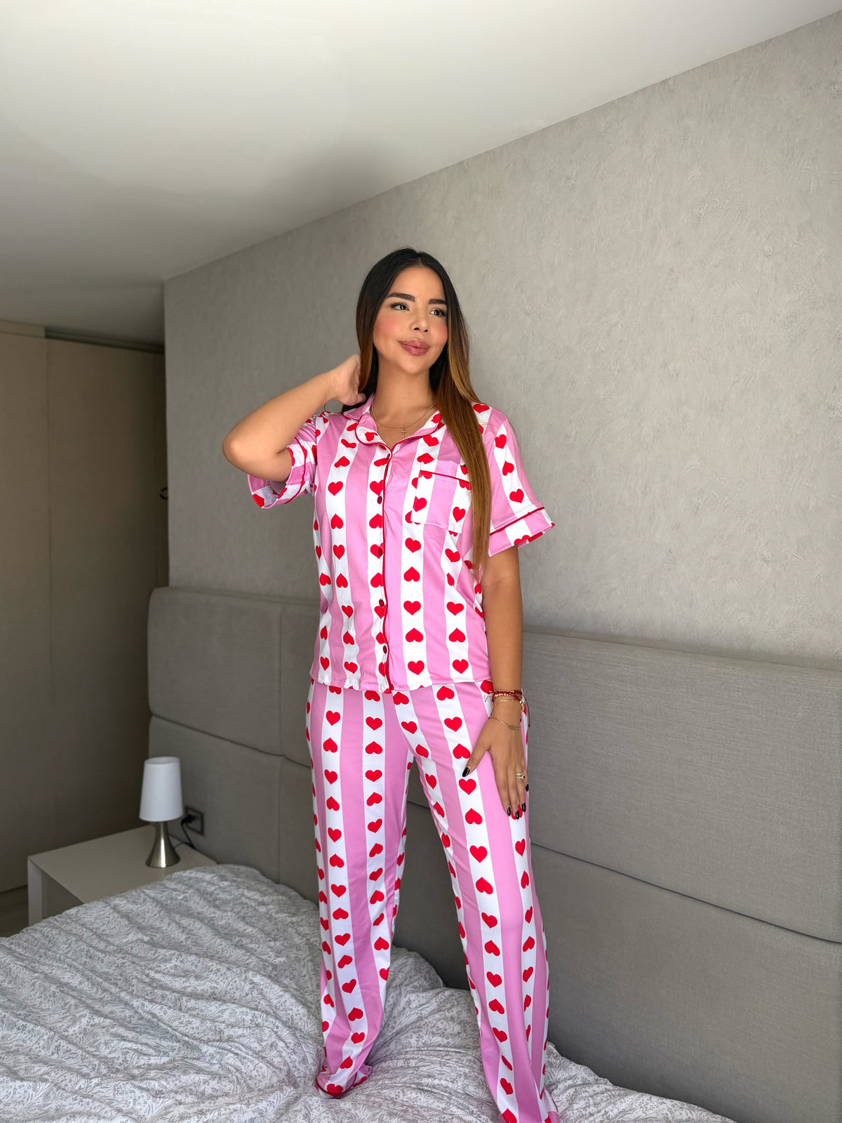 Pijama Botones Pantalón Referencia Dulce Corazón