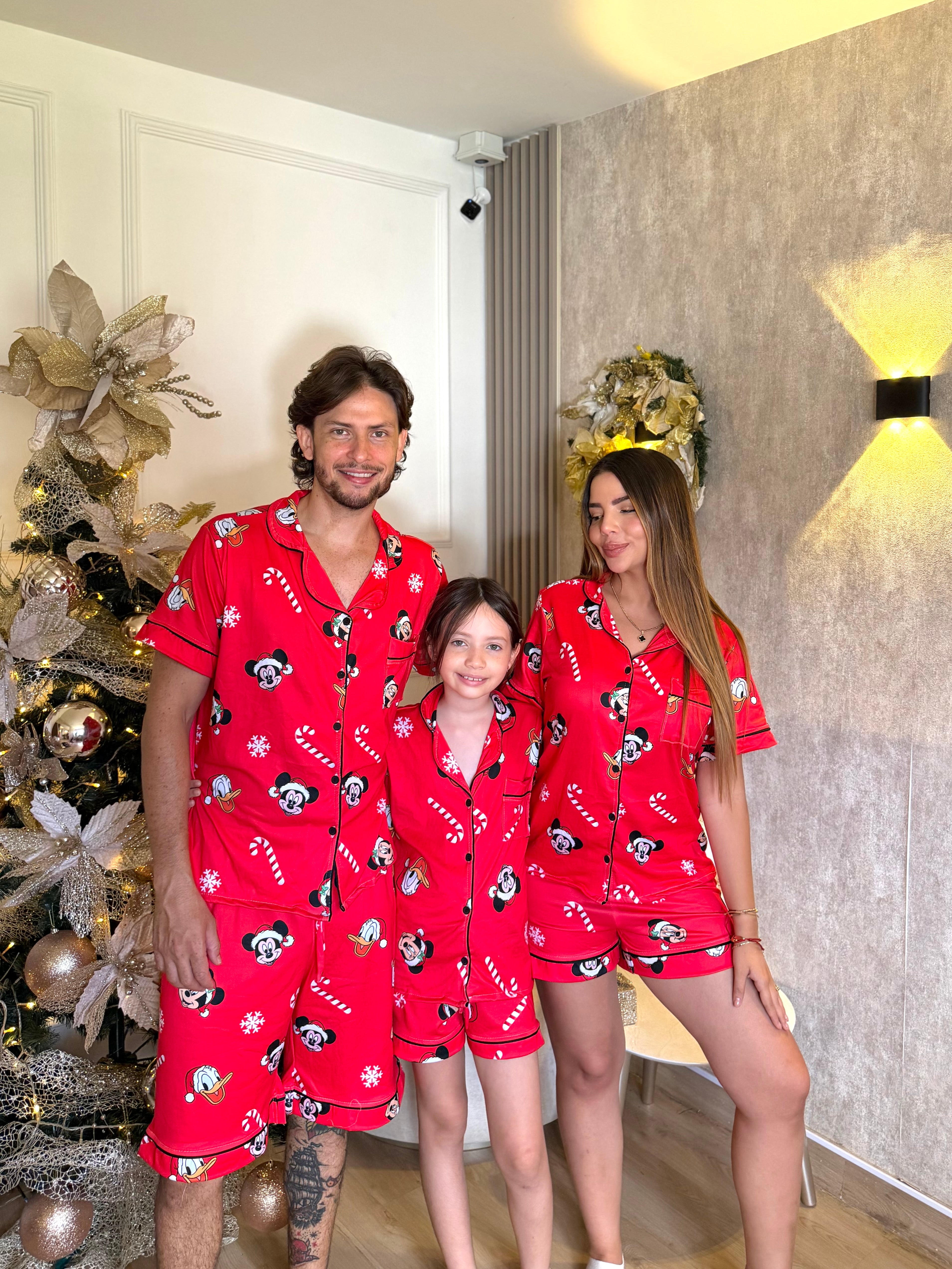 Pijama Navideña de Niños botones Short referencia Mickey