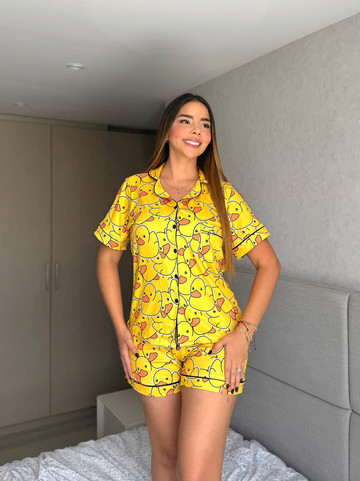 Pijama Referencia Botones Short Patito