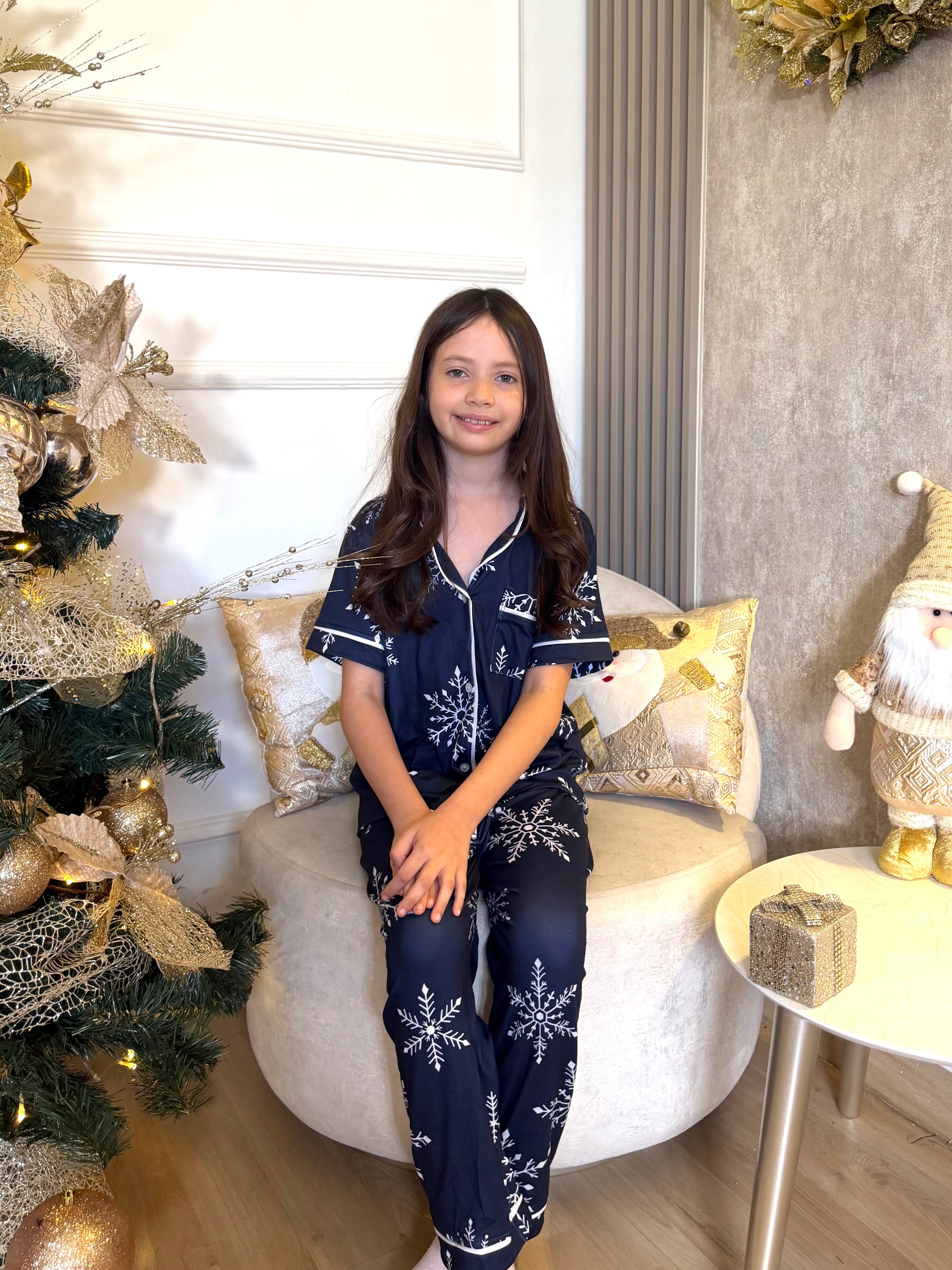 Pijama Navideña de Niños botones Pantalón  referencia Copo Navideño