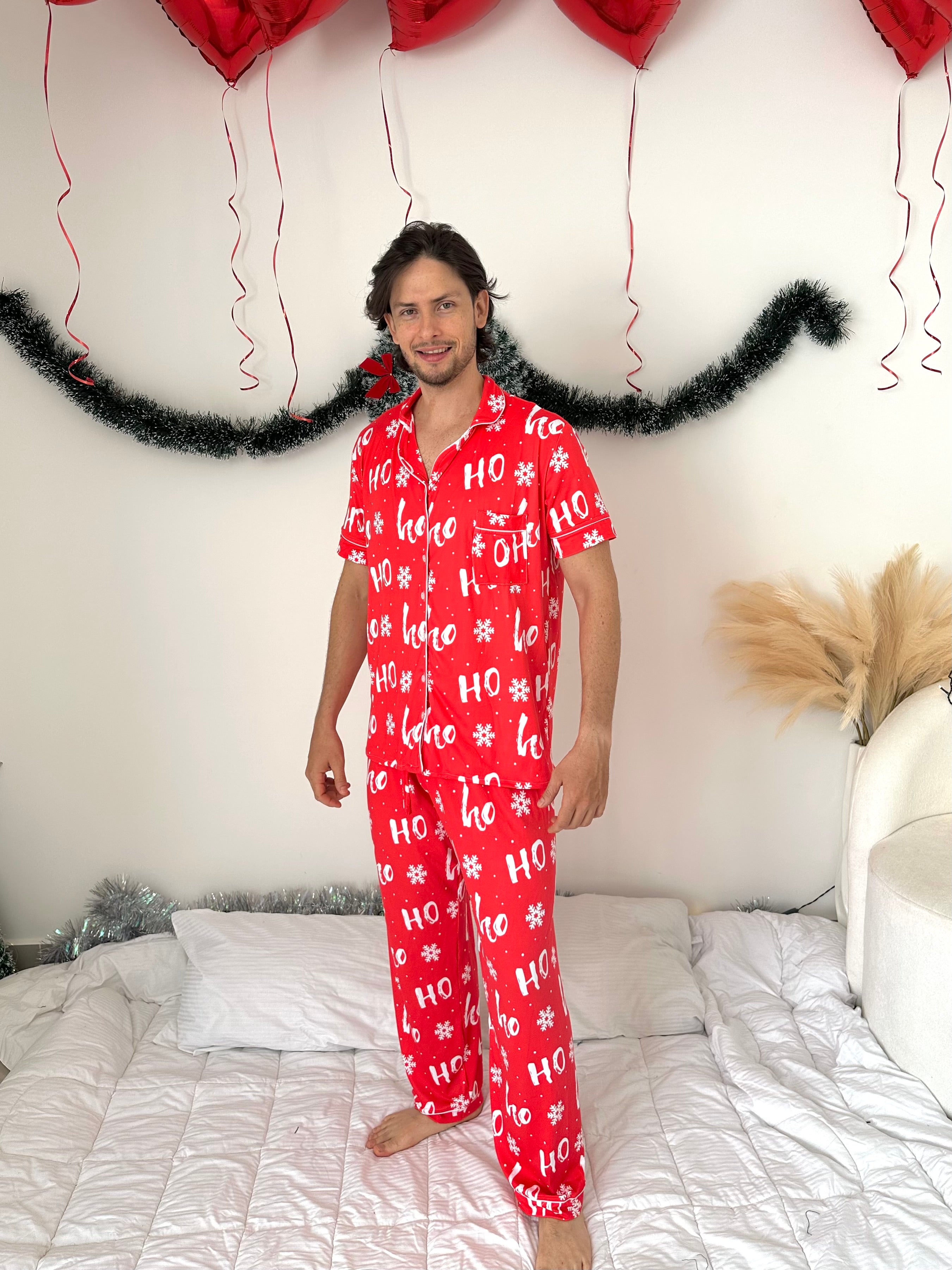 Pijama navideña de CABALLERO botones PANTALON referencia Ho-Ho-Ho