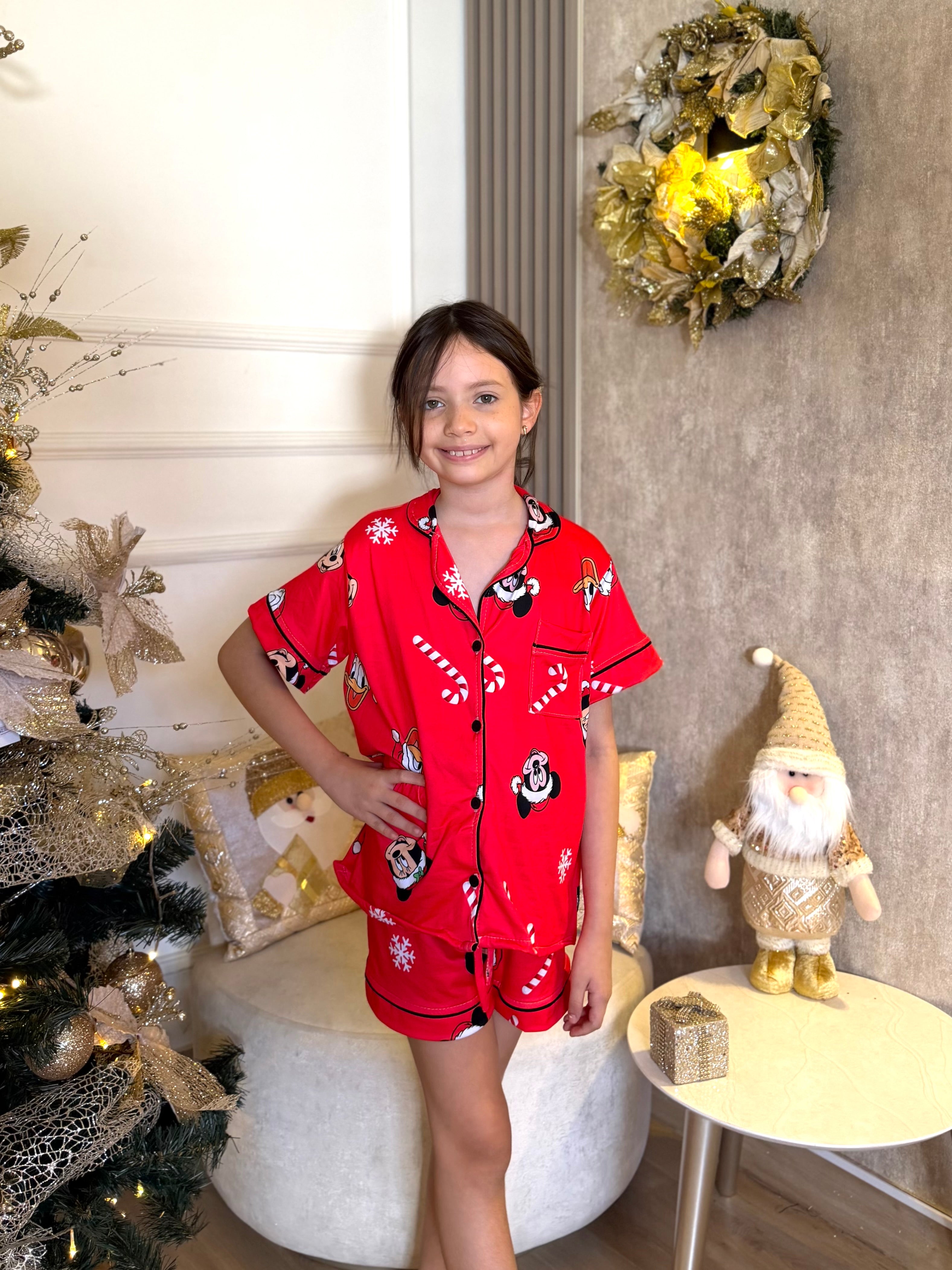 Pijama Navideña de Niños botones Short referencia Mickey