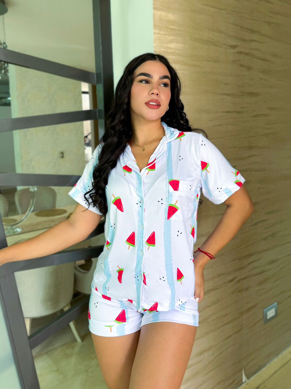 Pijama Referencia Botones Short Referencia Watermelon