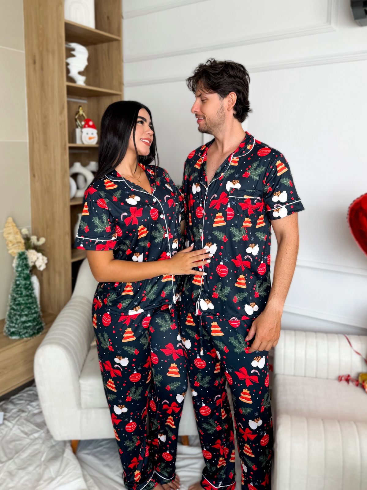 Pijama navideña de CABALLERO botones PANTALON referencia CORBATAS